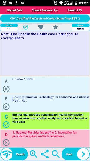 CPC Professional Coder Exam Screen 2