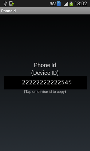Android application Phone device ID screenshort