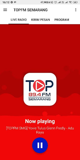 Android application TOPFM Semarang screenshort