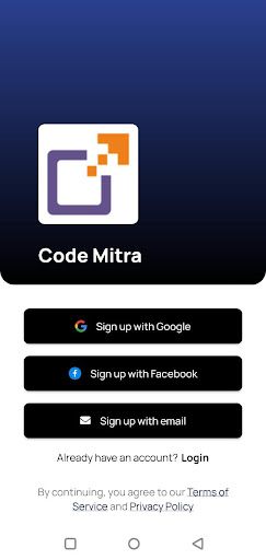 Android application Code Mitra screenshort