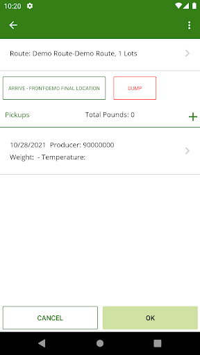 CROPP Dairy Collection DEV Screen 2