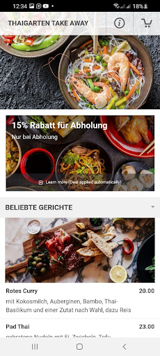Thaigarten Take Away Screen 3