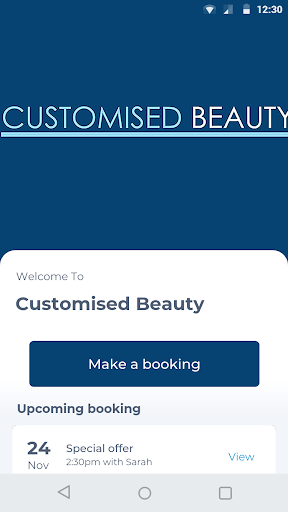 Android application Customised Beauty screenshort