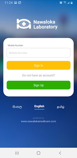 Android application Nawaloka Care Labs screenshort