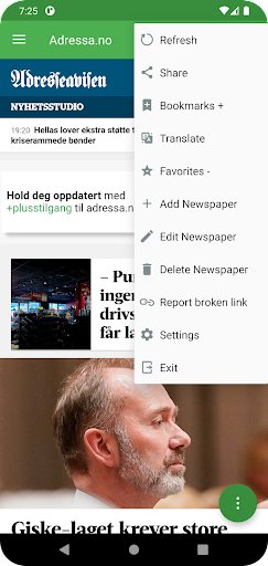 Norges Aviser - alle nyheter Screen 3