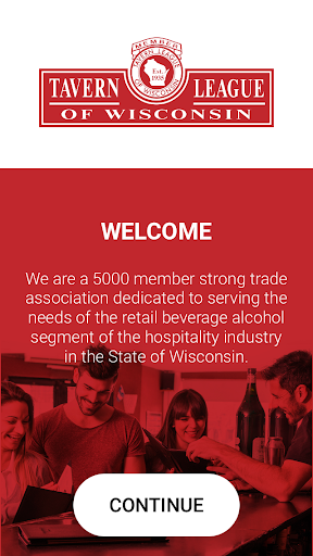 Android application Tavern League of Wisconsin screenshort