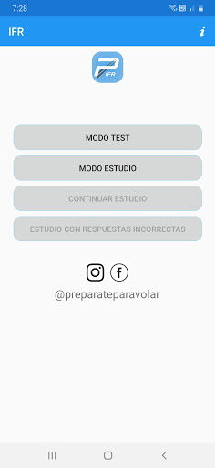 Android application Preparate IFR Exam DGAC Chile screenshort