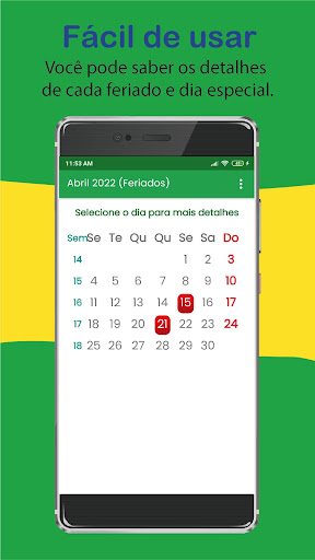 Brasil calendário 2024. Screen 3