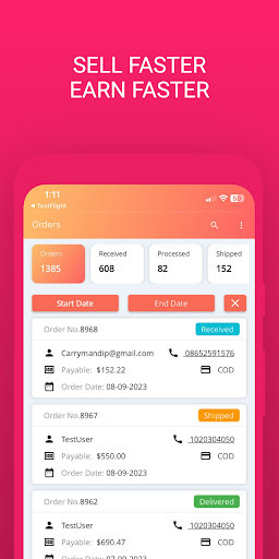 Plussit Seller App Screen 3