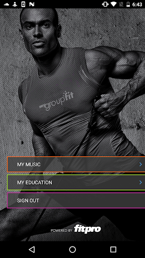 Android application MyGroupFit screenshort