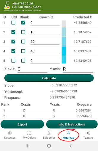 RGB Color Detector Screen 2