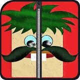 Funny Mustache Zipper Lock icon