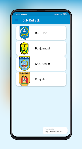 Android application cctv KALSEL screenshort