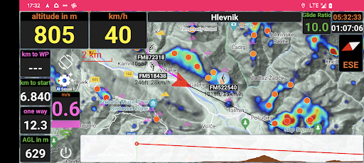 Android application XC Vario | Paragliding Vario screenshort