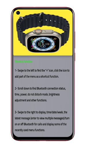 Smart watch Ultra 8 Guide Screen 3