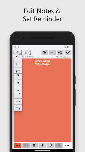 Sticky Notes Widget Screen 2