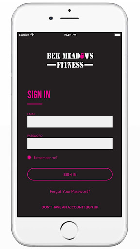 Android application Bek Meadows Fitness screenshort