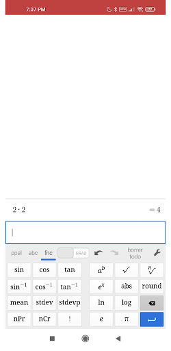 Android application Calculadora científica screenshort