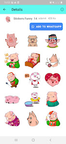 Screenshot 4 PIG Stickers Funny WASticker android