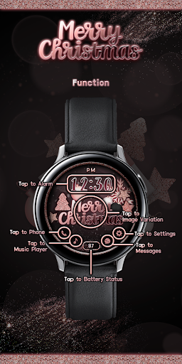 Black Pink Christmas_Watchface Screen 2