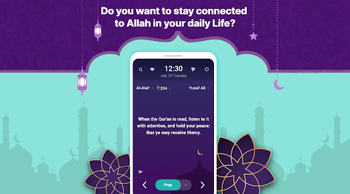 Android application MuslimOn: Quran Doa Lockscreen screenshort