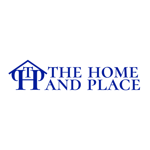 The home and place logo