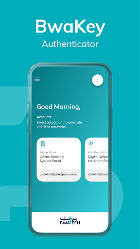 Android application BwaKey Authenticator screenshort