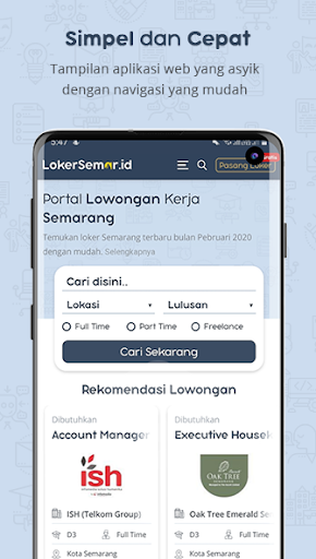 Android application LOKER SEMARANG - Lowongan Kerj screenshort