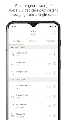 Android application Etisalat CloudTalk UCS screenshort