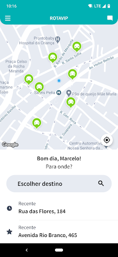 Android application RotaVip screenshort