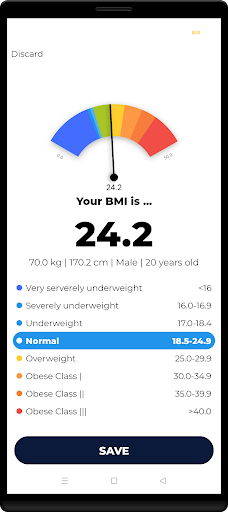 My BMI Calculator Screen 3