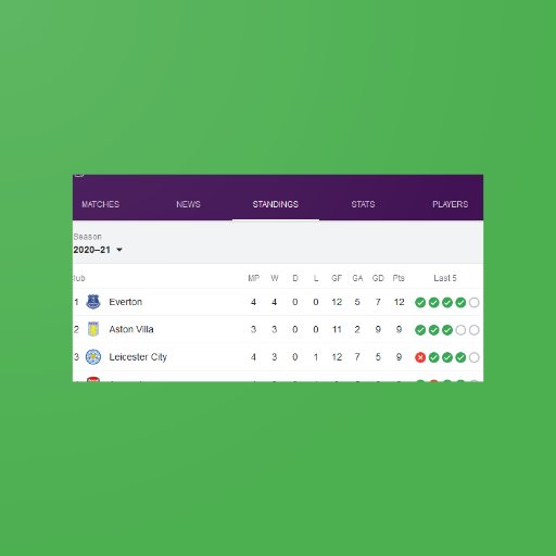 English premier league epl tab logo