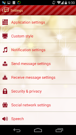 Handcent 6 Skin Winter Red