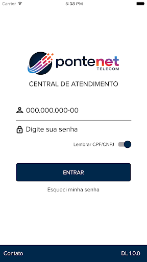 Android application PonteNet screenshort