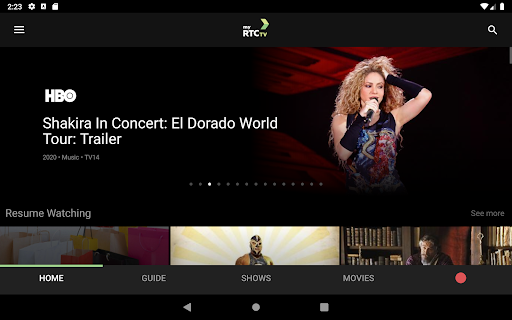 Screenshot of My RTC TV