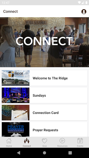 Ridge Church App Screen 2
