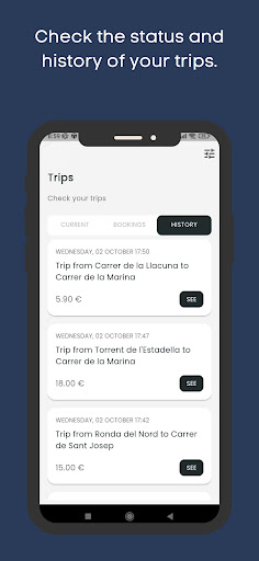 Screenshot of Taximes App