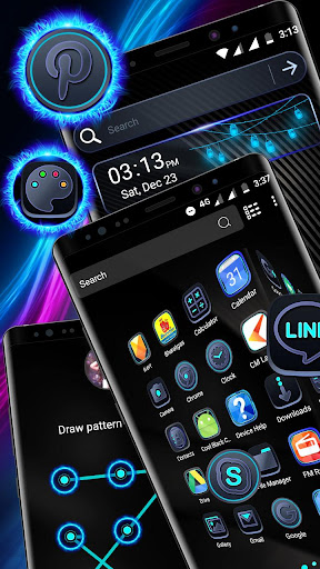 تطبيق Cool Black Launcher Theme برو5