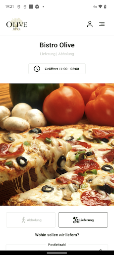 Android application Bistro Olive screenshort
