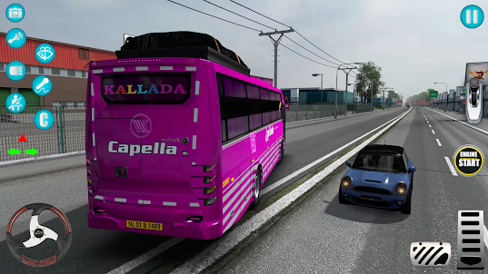 حافلة الطرقلوعرة يقود لعبة 3D