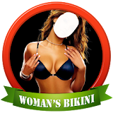 woman's bikini suit photo icon