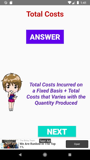 Android application Economics Formulas Study App screenshort