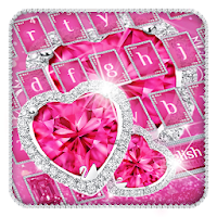 Pink Diamond Love Keyboard The
