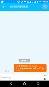 Anonymous SMS & Texting Unknown