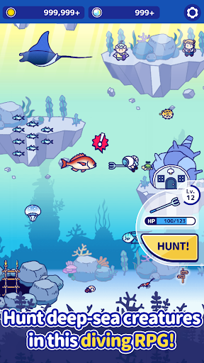 Android application Deep Sea Hunt: Diving RPG screenshort