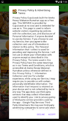 Android application Aneka Resep Makanan Rumahan screenshort