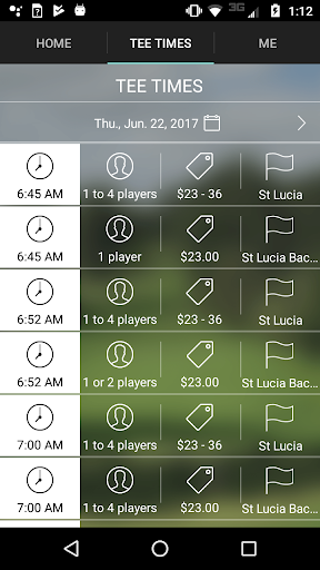 St. Lucia Golf Links Tee Times Screen 3