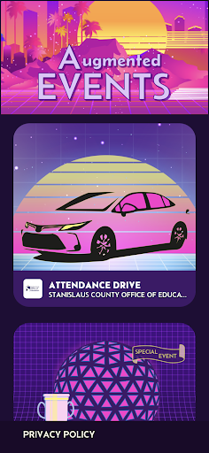 Android application Augmented Events screenshort