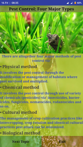 Biocontrol of pests Screen 3
