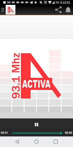 Android application Multimedios Activa screenshort